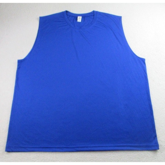 Alo Shirt Mens 3XL Blue Sleeveless Muscle Tank‎ Top Polyester Athletic Gym - Picture 1 of 7